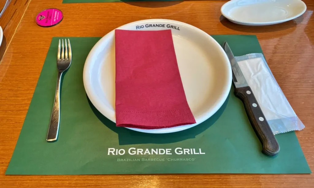 RIO GRANDE GRILLの食事前のテーブル